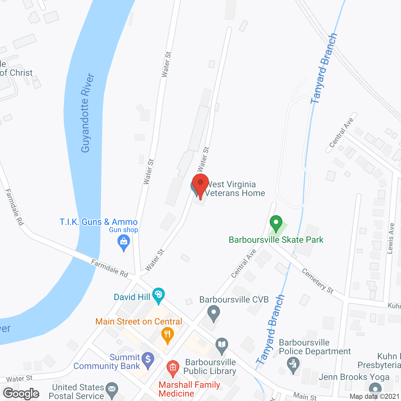 Barboursville Veterans Home in google map