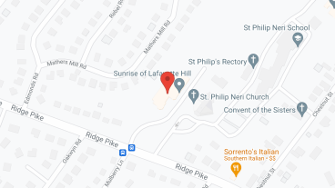 Sunrise of Lafayette Hill in google map