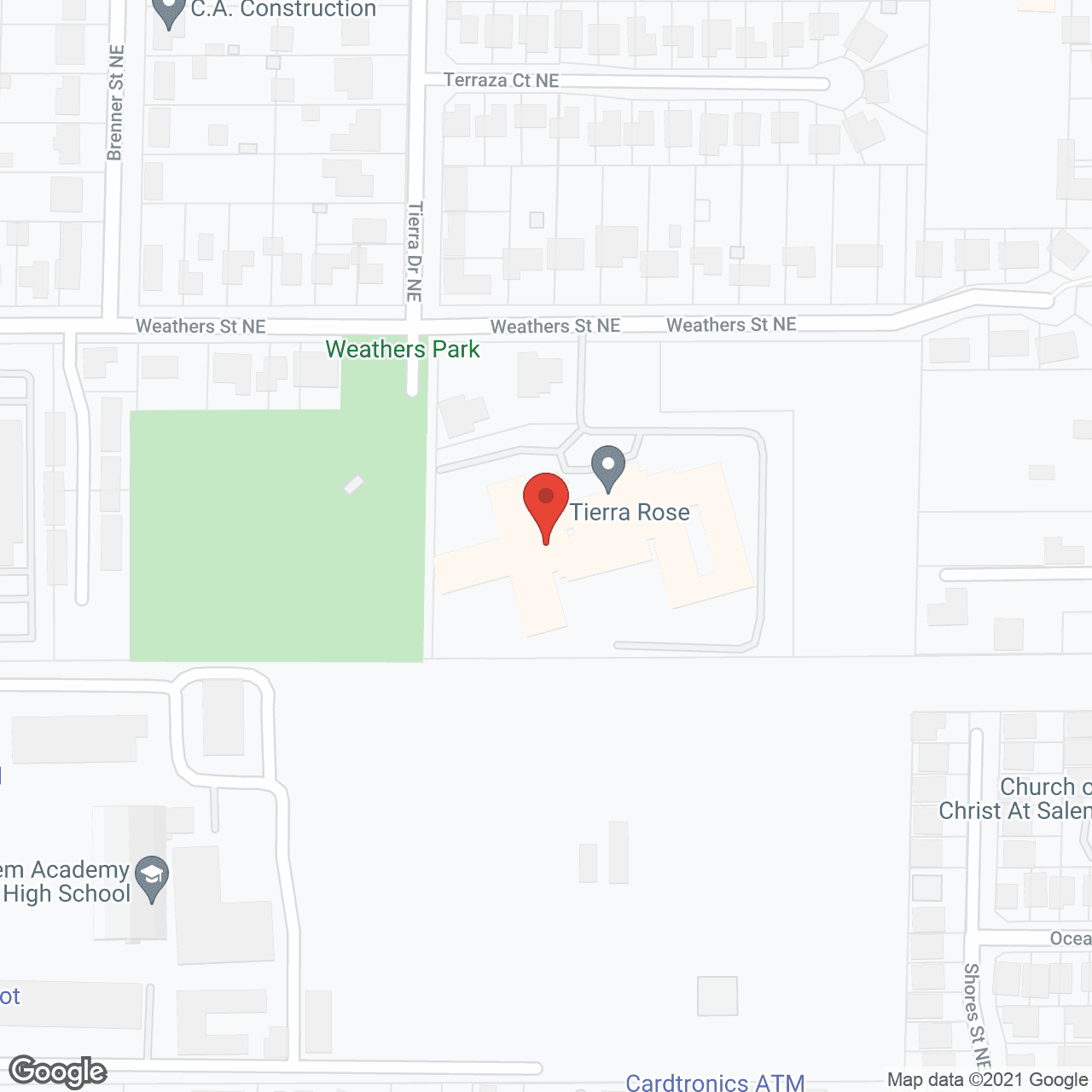 Tierra Rose Care Ctr & Rosewood Ct in google map