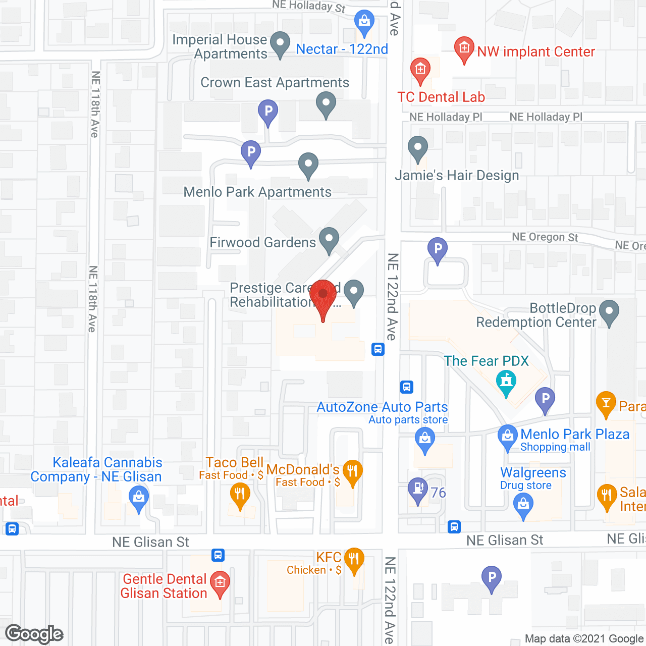 Menlo Park Healthcare in google map