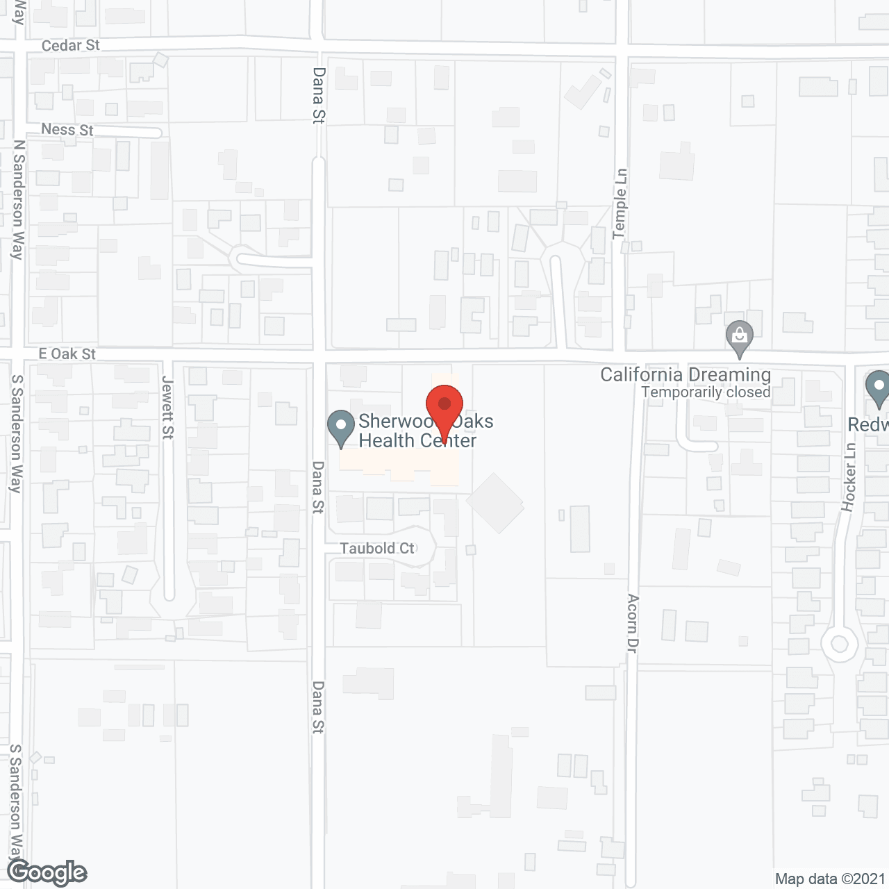 Sherwood Oaks Health Ctr in google map