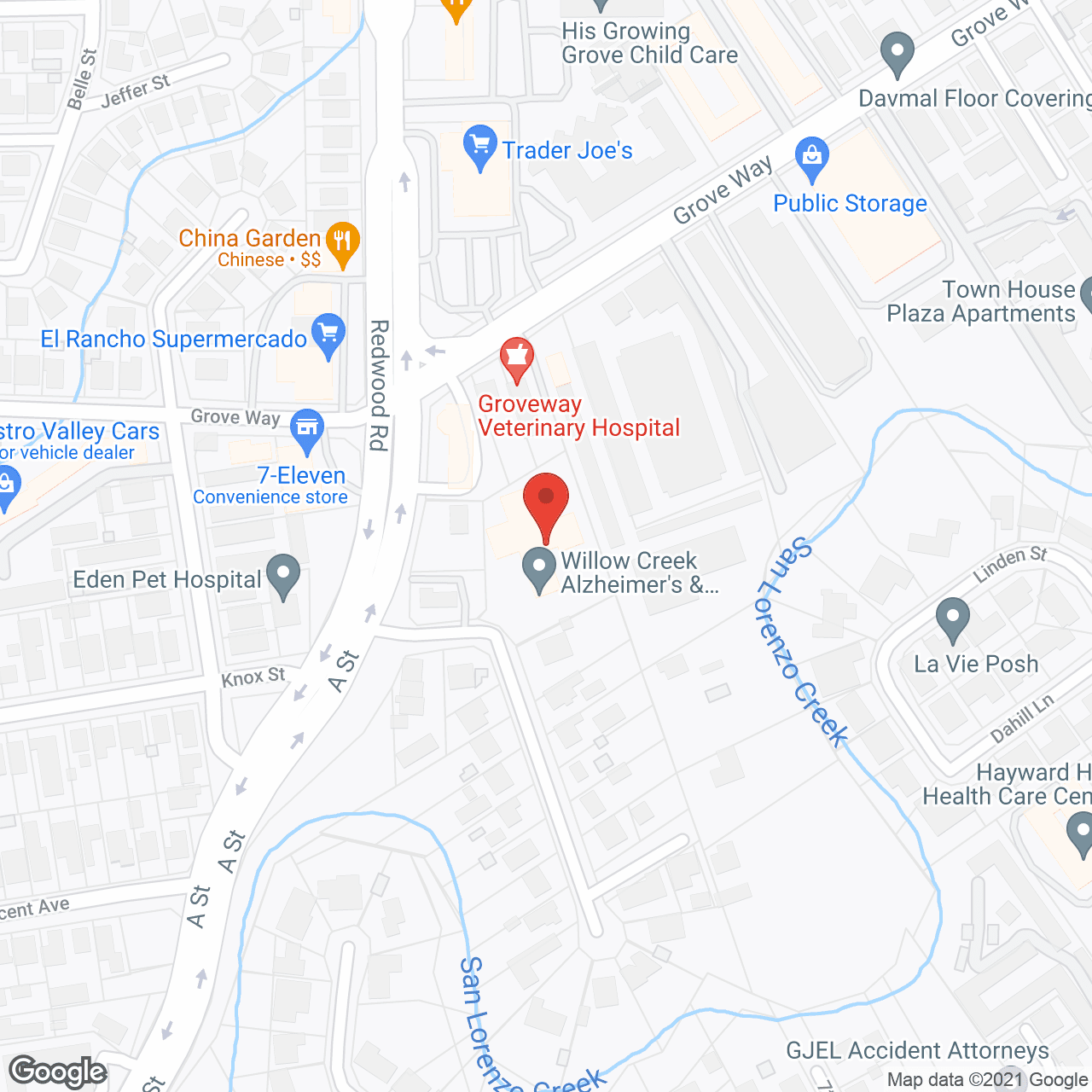 Willow Creek Alzheimer Care in google map