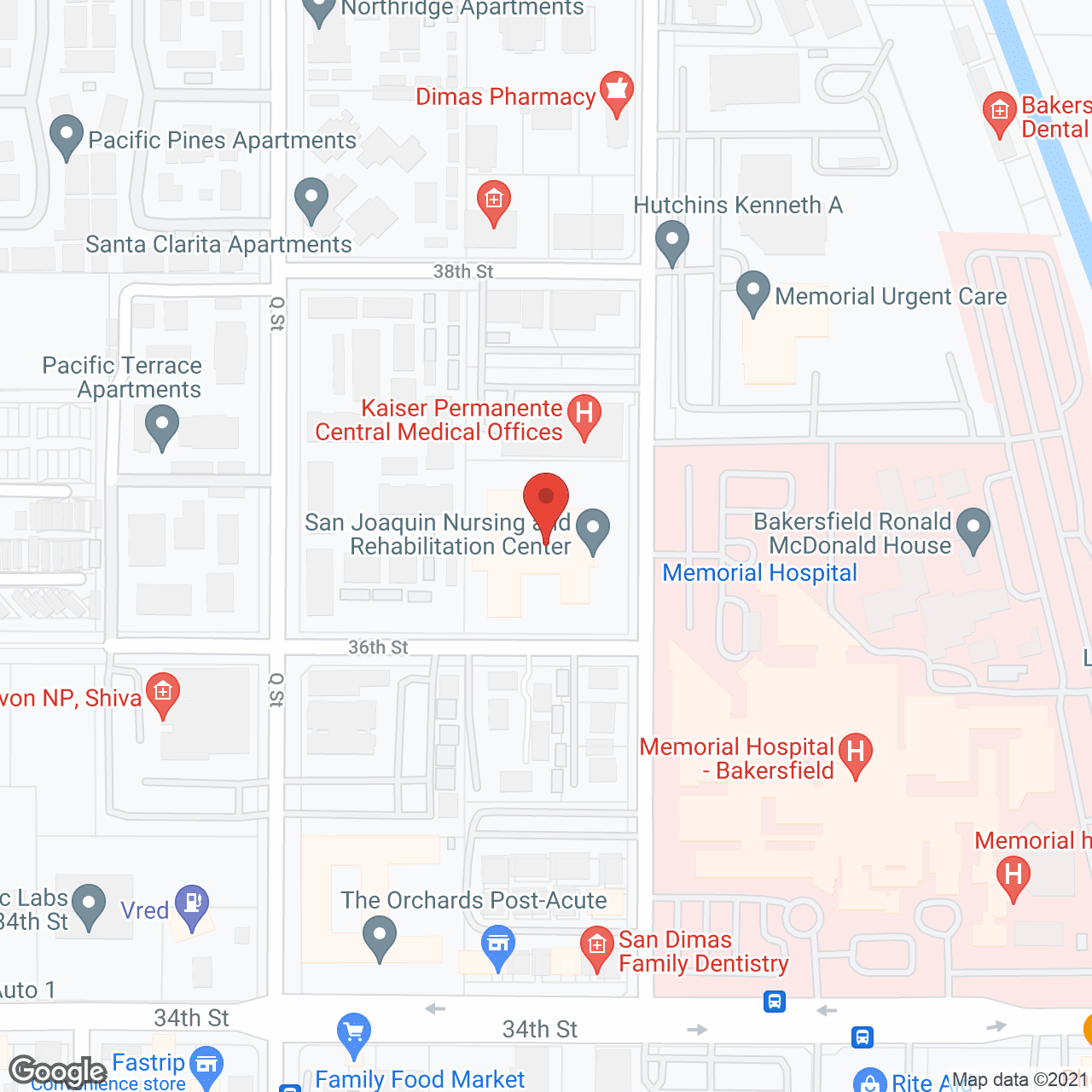 San Joaquin Nursing and Rehab in google map