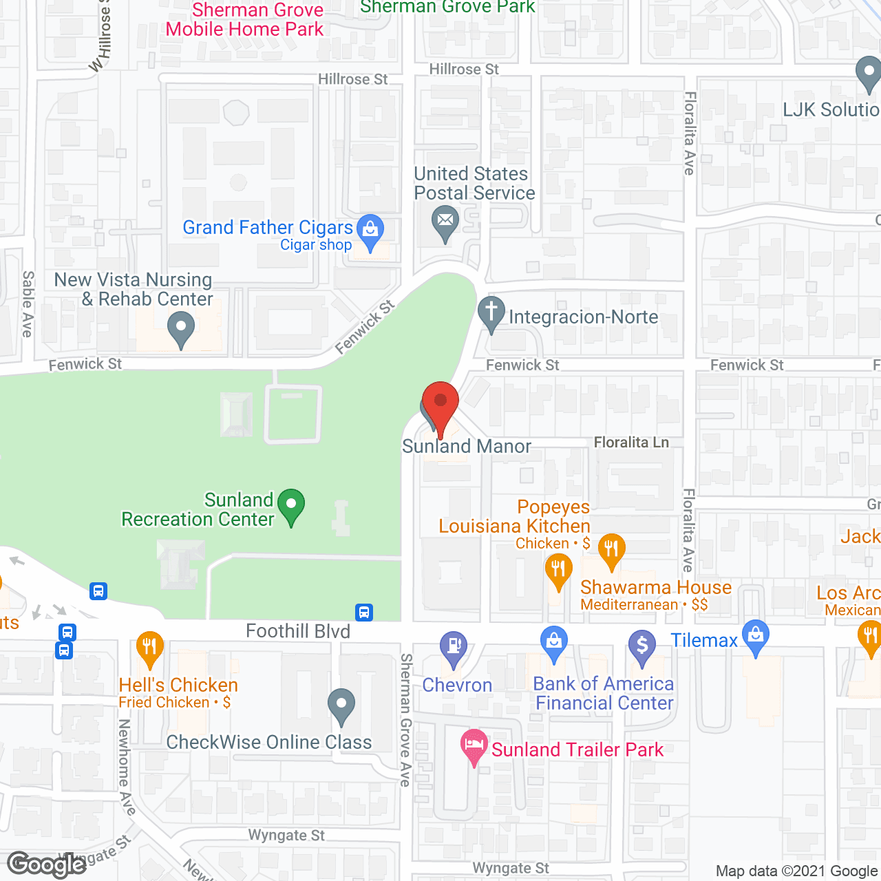 Sunshine Manor-UNLICENSED in google map