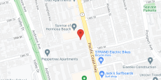 Sunrise of Hermosa Beach in google map