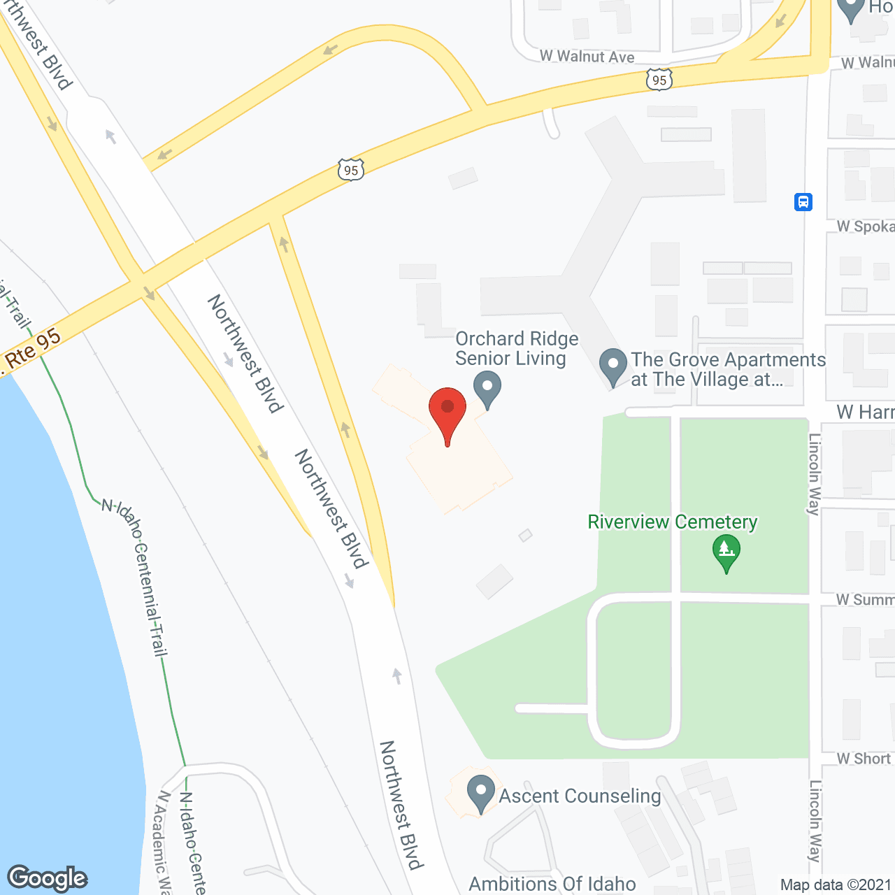 Orchard Ridge Senior Living in google map