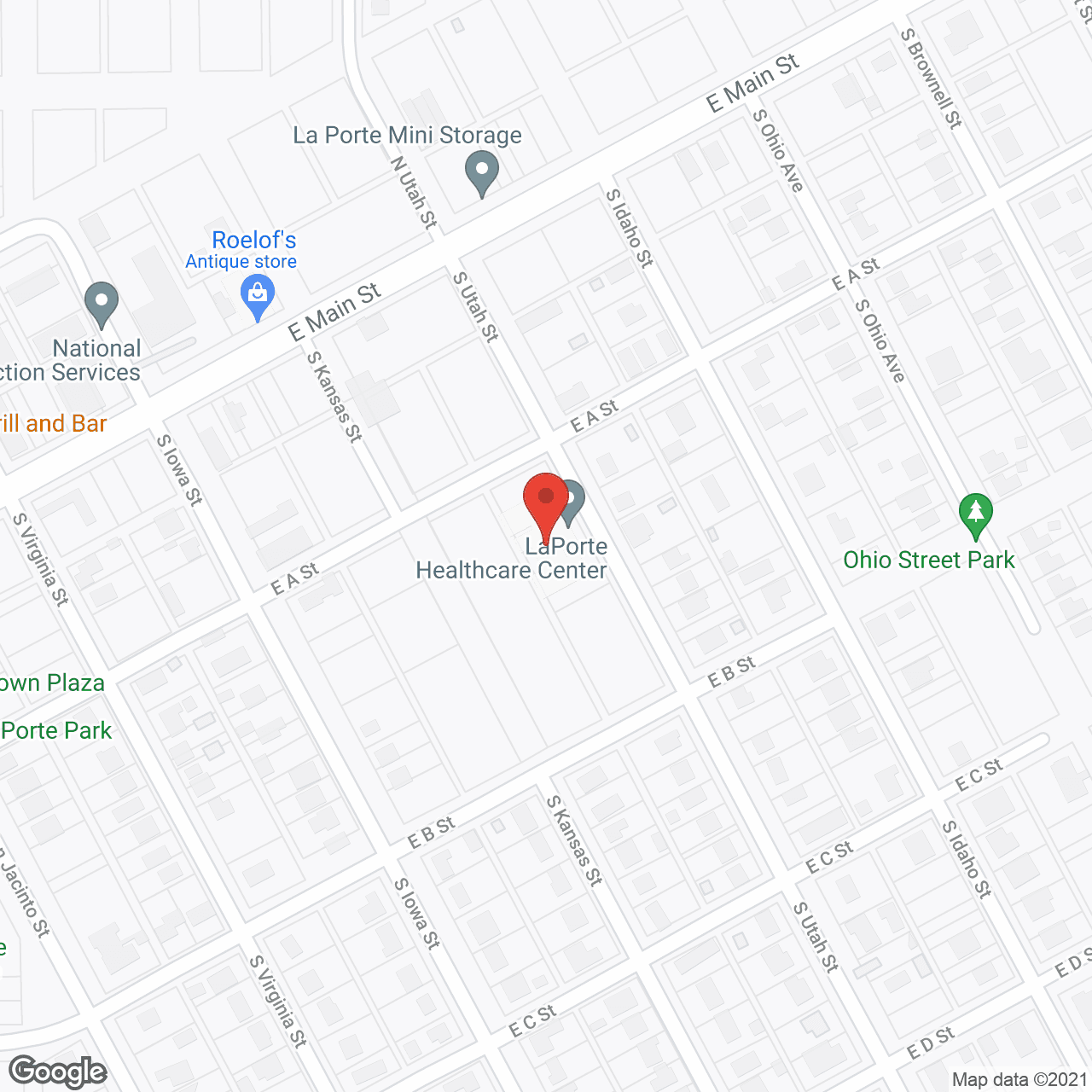 La Porte Care Ctr in google map