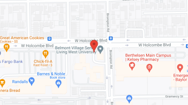 Belmont Village West University in google map