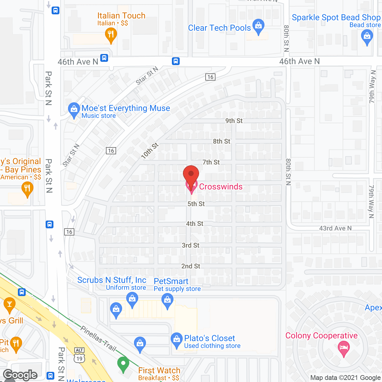 Crosswinds Mobile Home Park in google map