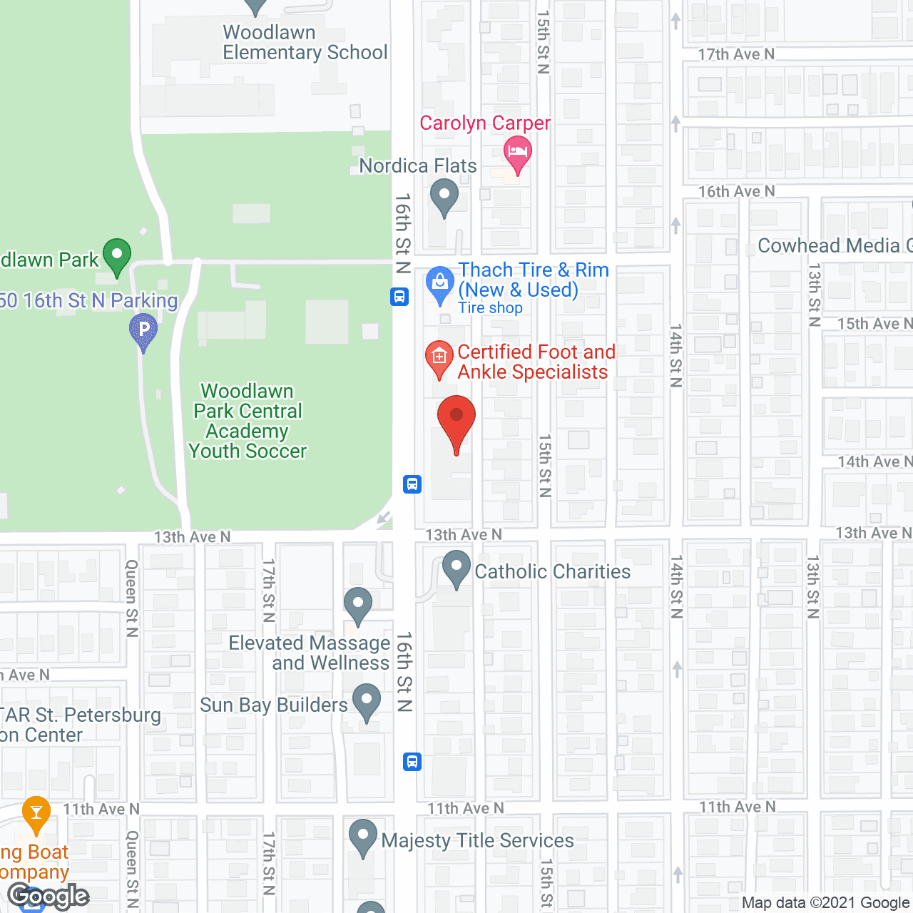 North Rehabilitation Ctr in google map