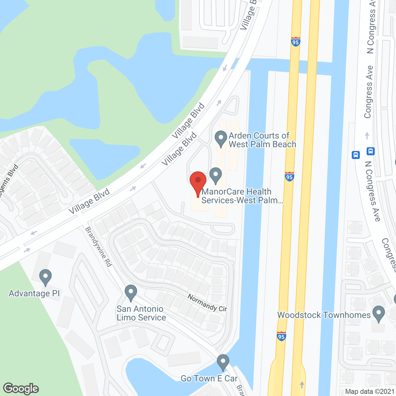 Manor Care Health Svc in google map