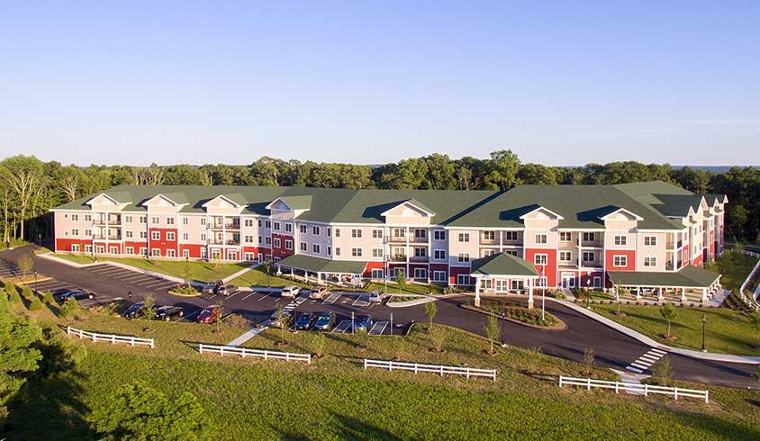 Colebrook Village at Hebron aerial view of community