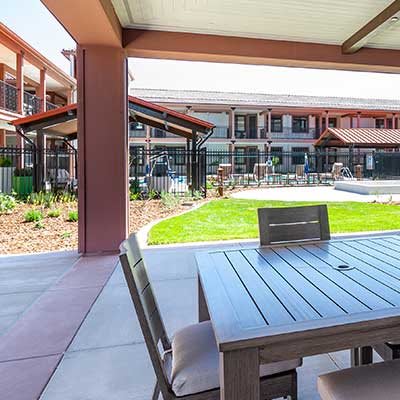 The Villas at Stanford Ranch outdoor common area