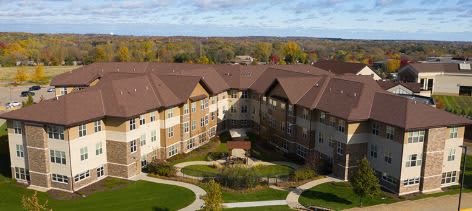 The Fountains at Hosanna aerial view of community 