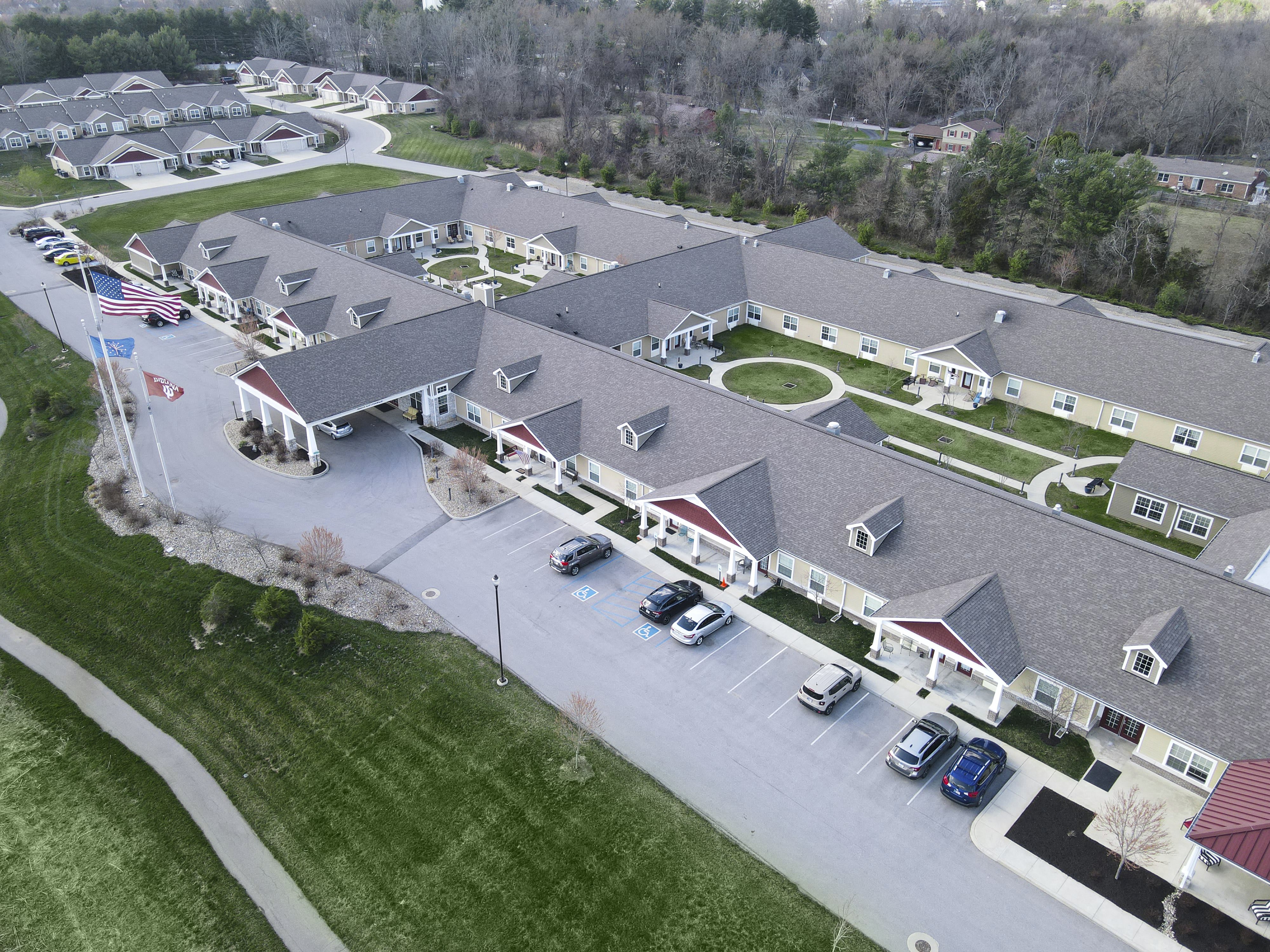 Gentry Park Senior Living aerial view of community